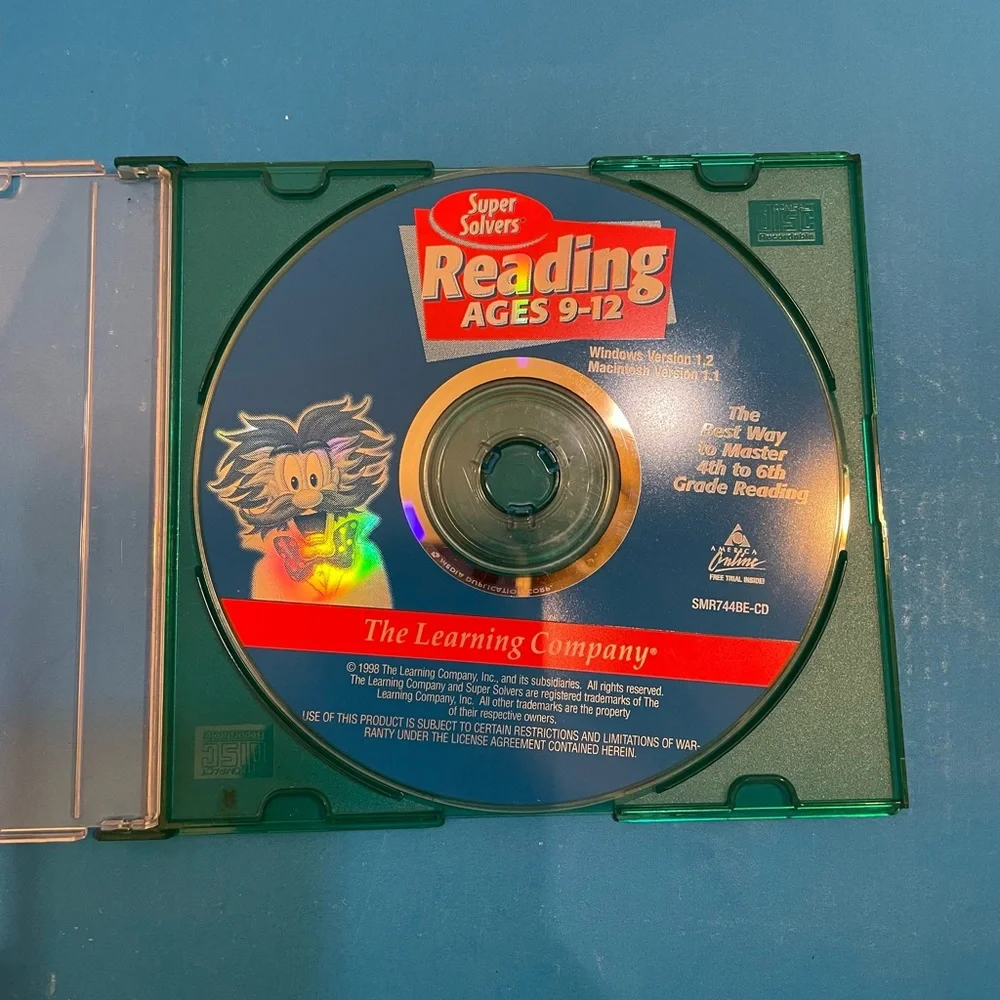 Super Solvers Reading Ages 9-12 PC CD-ROM, 1998 by the Learning Company Inc.